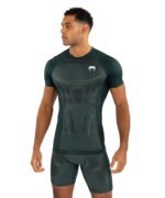 Venum Technical 3.0 Short Sleeve Rashguard - Forest Green