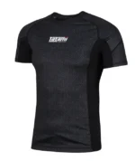 MEN Dimension Short Sleeve Rashguard - Black - Image 3