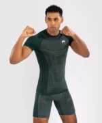 Venum Technical 3.0 Short Sleeve Rashguard - Forest Green - Image 2